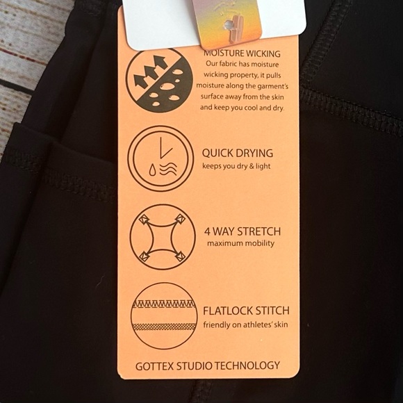 Set of 4 Black Flex Active Ankle Legging In Sculpt Tech With 2 Cellphone Pockets - Picture 5 of 5